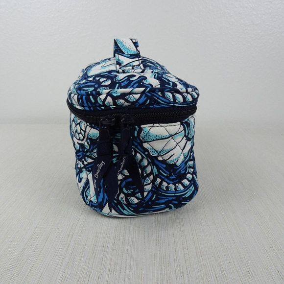 Vera Bradley Factory Style Train Case Cosmetic Make-Up Organizer SHORE ENOUGH - Picture 5 of 8